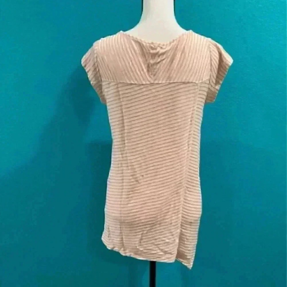 Anthropologie meadow rue pink striped linen blend blouse in size small - Picture 5 of 7